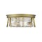 Z-Lite Cape Harbor 3 Light Flush Mount, Rubbed Brass & Clear 491F3-RB - alternate 4